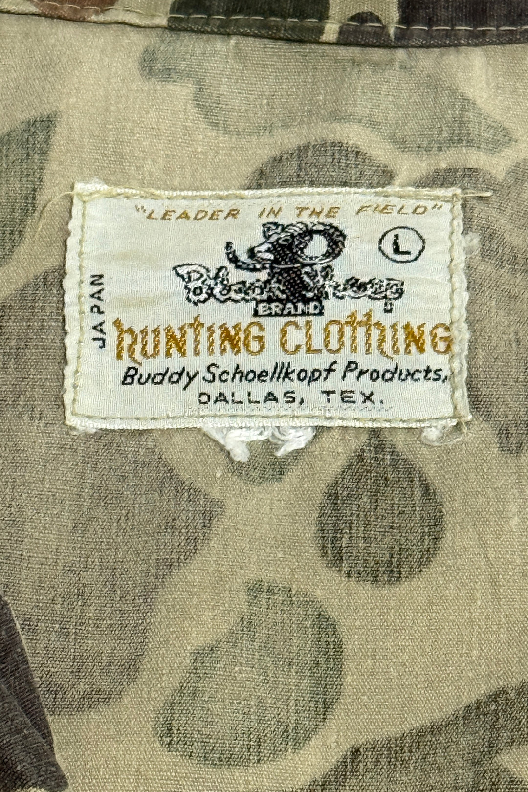 1970’S BLACK SHEEP MADE IN JAPAN CROPPED DUCK CAMO HUNTING JACKET LARGE