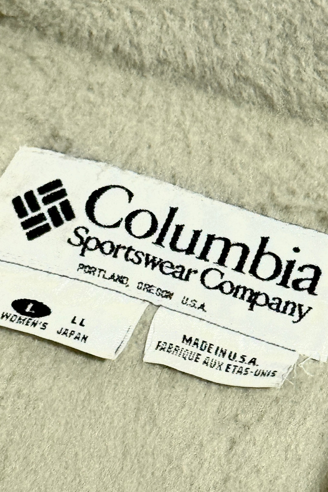 1990’S COLUMBIA MADE IN USA CROPPED BRUSHED SHERPA PILE FLEECE QUARTER B.D. PULL OVER SWEATER MEDIUM