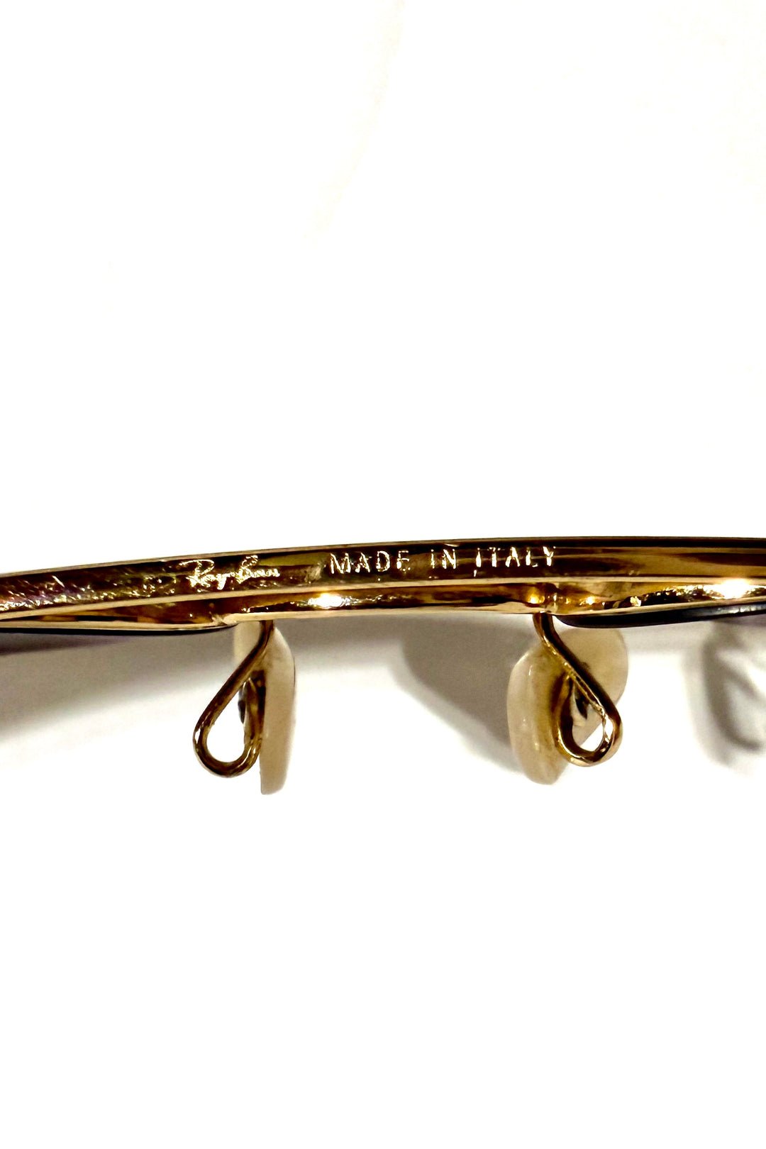 1990’S RAY BAN MADE IN ITALY CARAVAN GOLD WIRE FRAME SMOKE LENSE AVIATOR SUNGLASSES