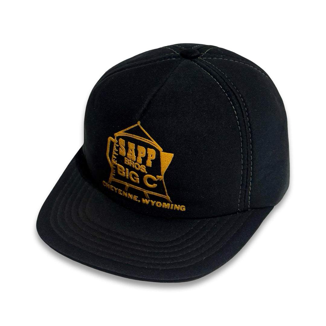 1970’S CHEYENNE WYOMING BLACK FOAM TRUCKER HAT