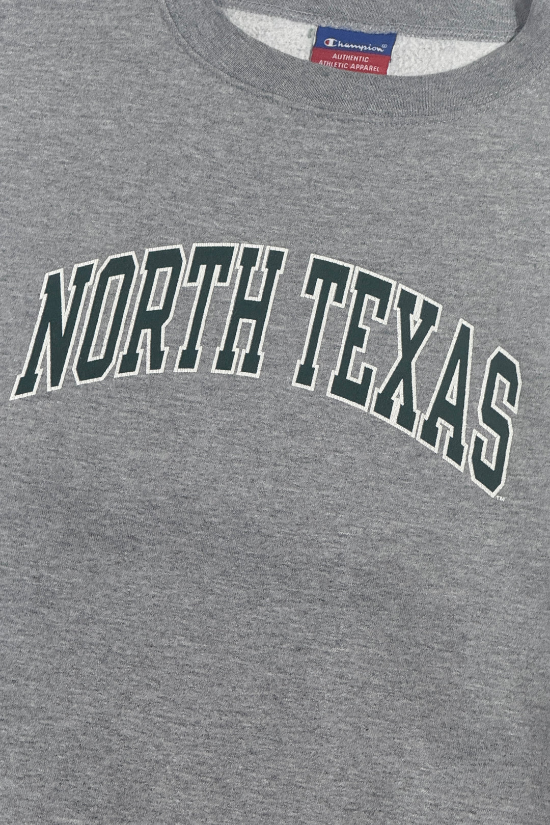 1990’S NORTH TEXAS CROPPED CHAMPION FLEECE CREWNECK SWEATER SMALL