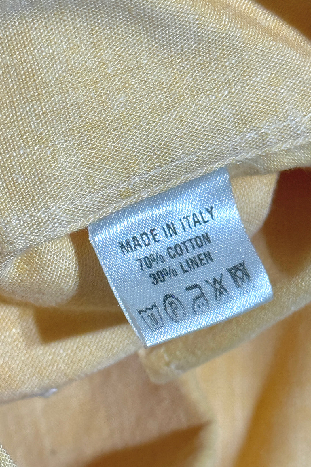 1990’S ERMENEGILDO ZEGNA SOFT MADE IN ITALY LINEN BLEND DRAPEY L/S B.D. SHIRT LARGE