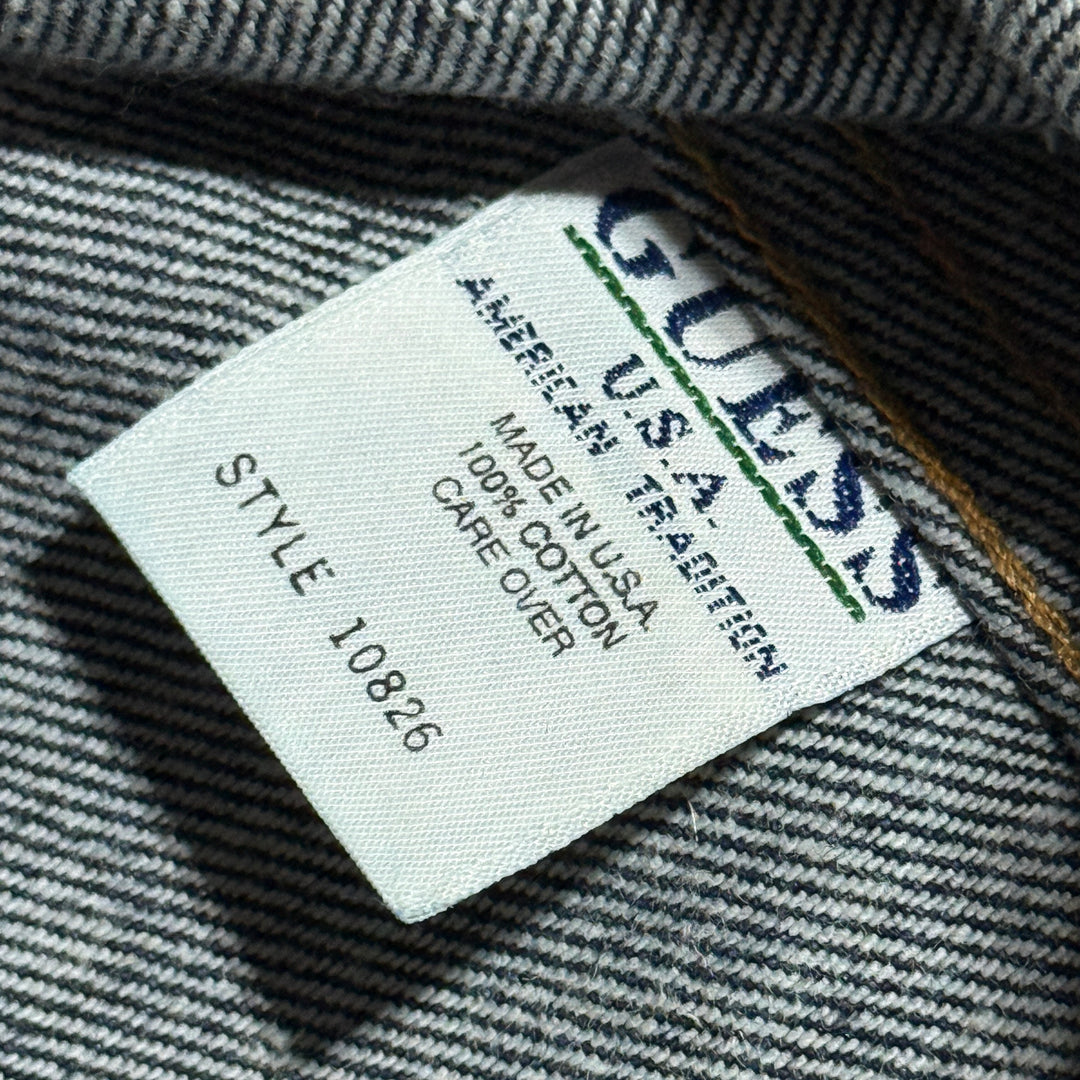 1990’S GUESS USA MADE IN USA ONE WASH TYPE 3 DENIM TRUCKER JACKET MEDIUM