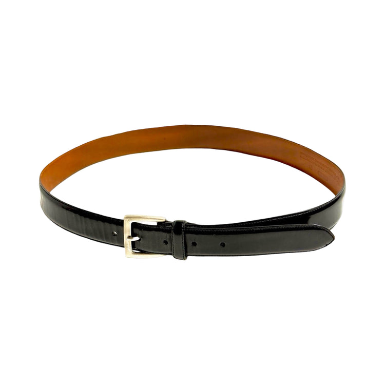 Coach black leather belt full view