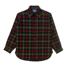 Load image into Gallery viewer, 1970’S PENDLETON MADE IN USA PLAID WOOL FLANNEL L/S B.S. SHIRT LARGE
