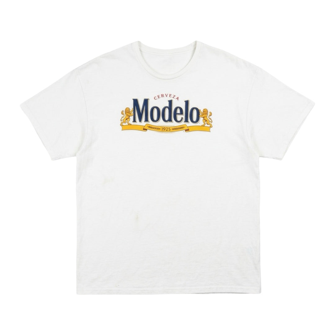 2000’S MODELO CERVEZA WHITE S/S T-SHIRT X-LARGE