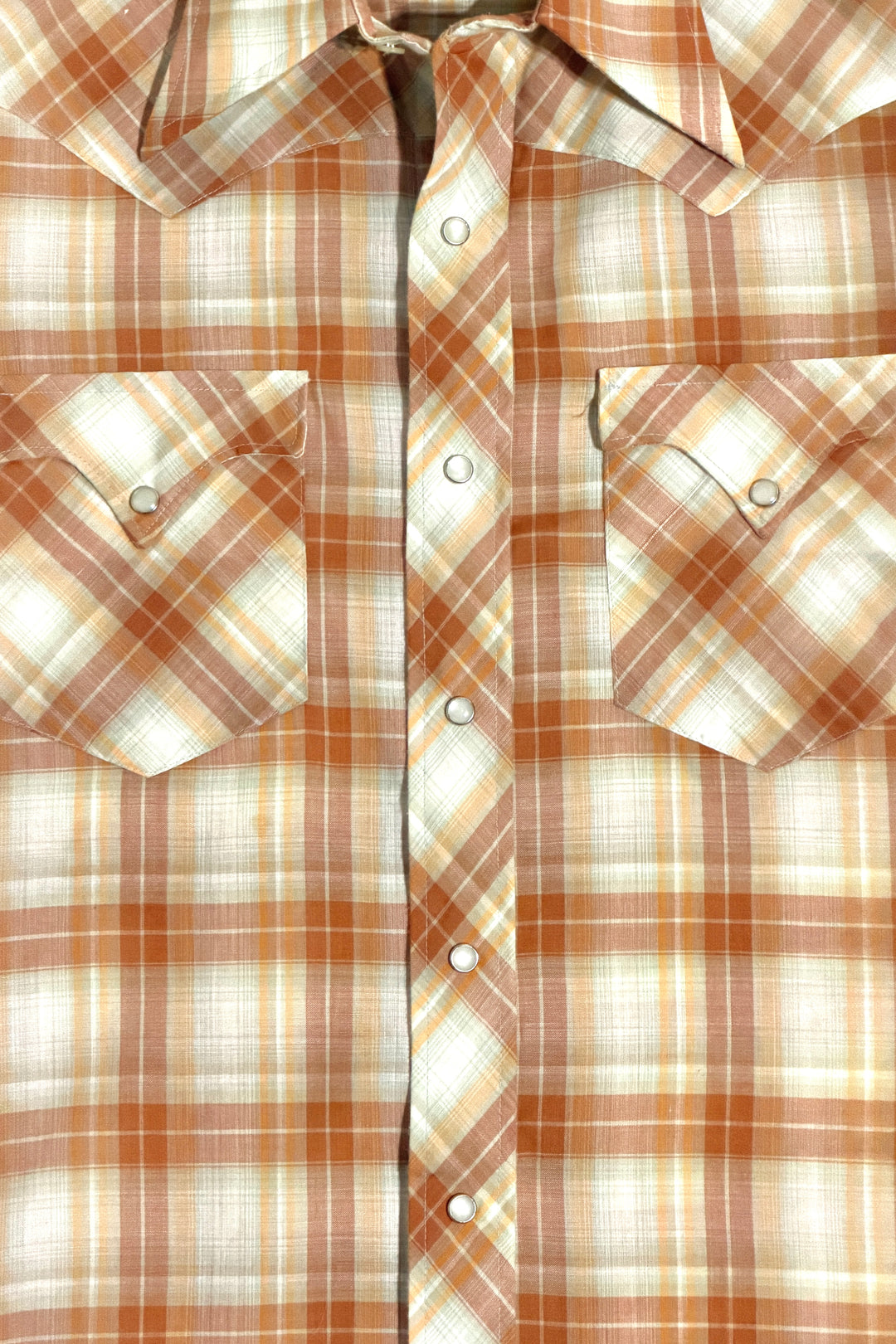 1960’S DESERT PLAID MADE IN USA WESTERN PEARL SNAP L/S B.D. SHIRT LARGE