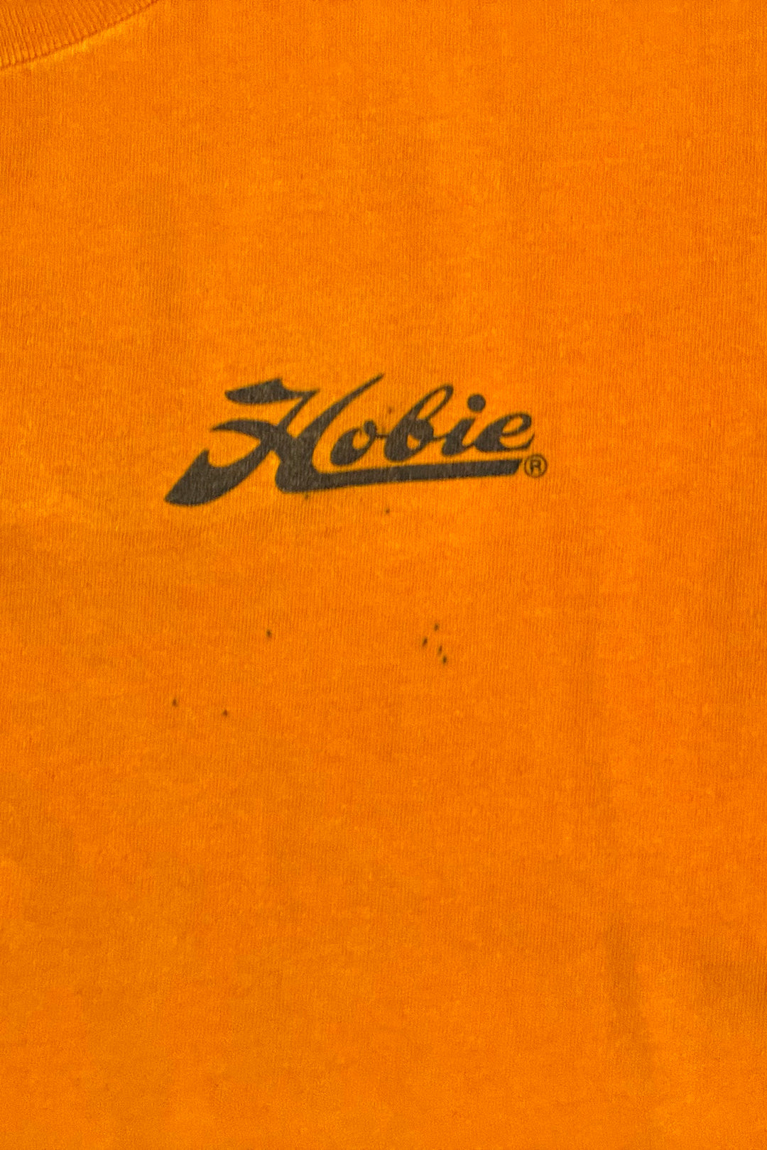 1980’S HOBIE SURFBOARDS MADE IN USA SKATEBOARDING ORANGE SINGLE STITCH “DREAM ON” GRAPHIC S/S T-SHIRT WOMEN’S MEDIUM / MEN’S SMALL