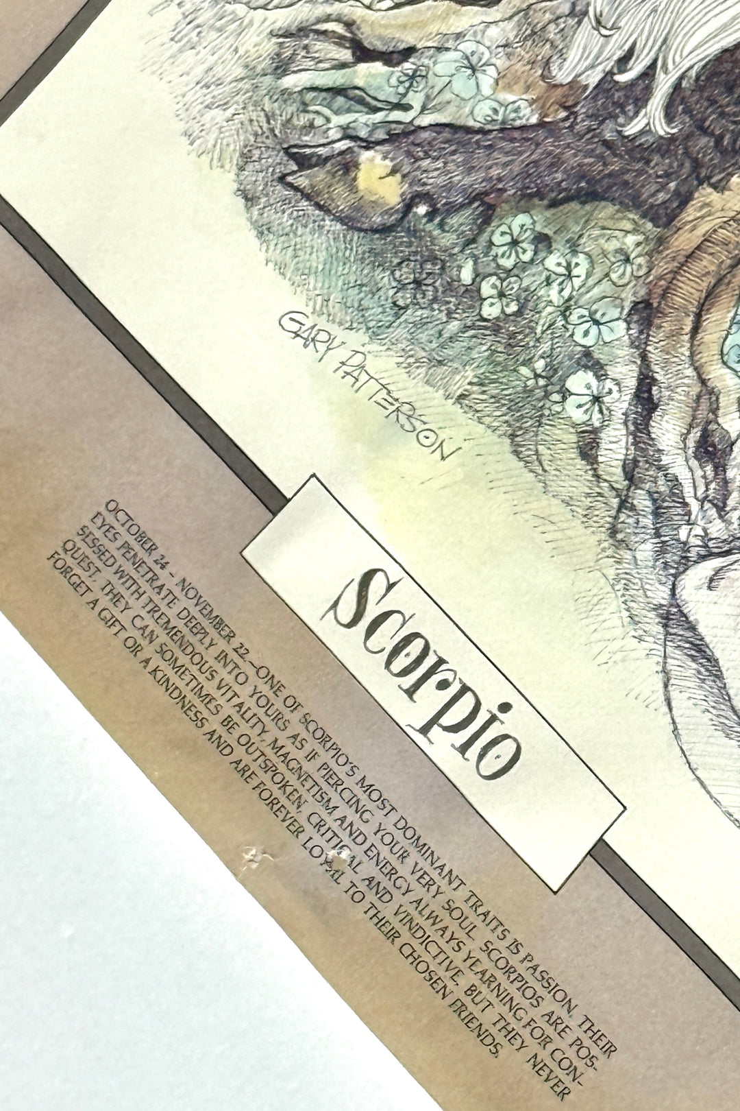 1970’S GARY PATTERSON “SCORPIO” HIPPY ASTROLOGY POSTER