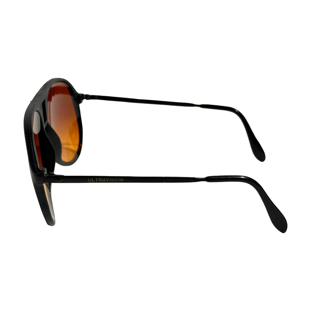1970’S BLACK AVIATOR FRAME SUNSET GRADIENT SUNGLASSES