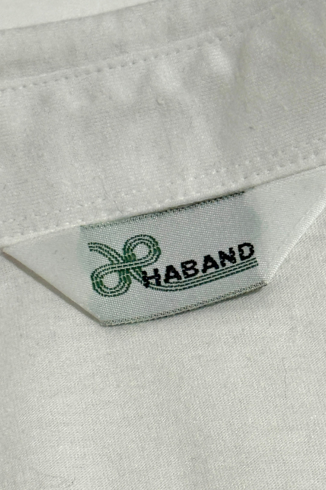 1980’S HABAND MADE IN USA WHITE TWO POCKET KNIT S/S POLO SHIRT MEDIUM