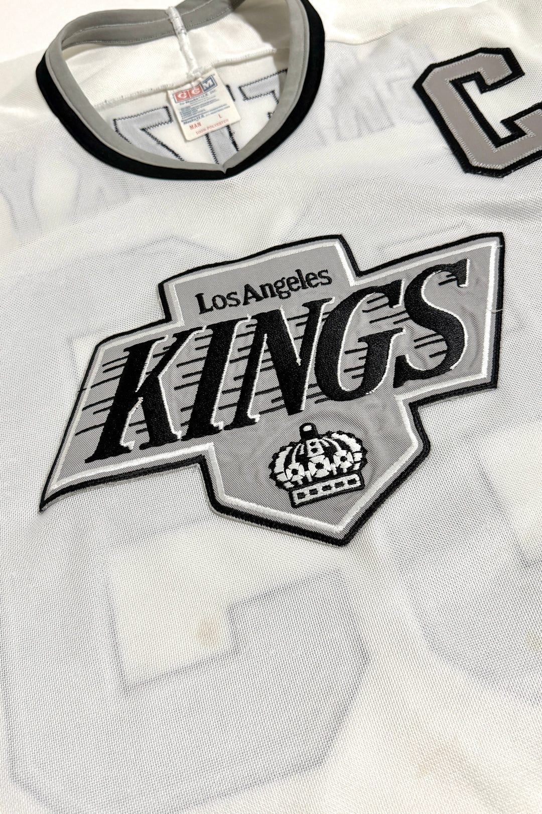 1990’S LA KINGS MADE IN USA 1992-93 CCM MASKA “WAYNE GRETZKY” HOCKEY JERSEY SHIRT LARGE