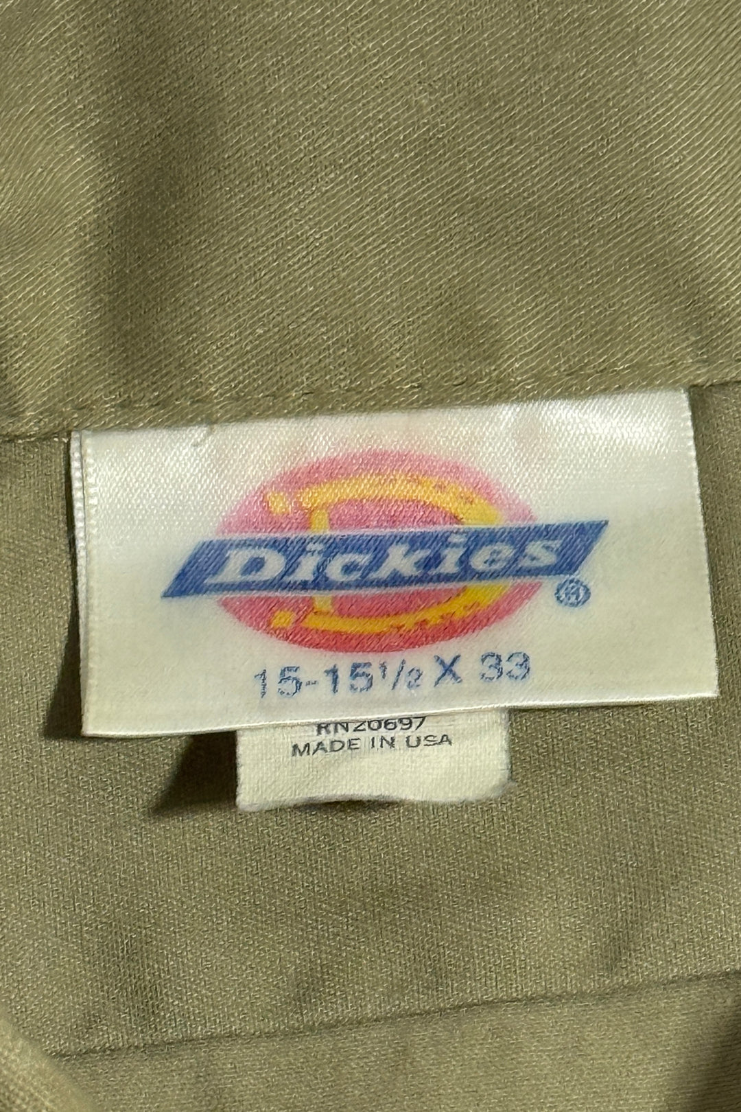 1980’S DICKIES MADE IN USA TWILL TWO POCKET L/S WORK SHIRT MEDIUM