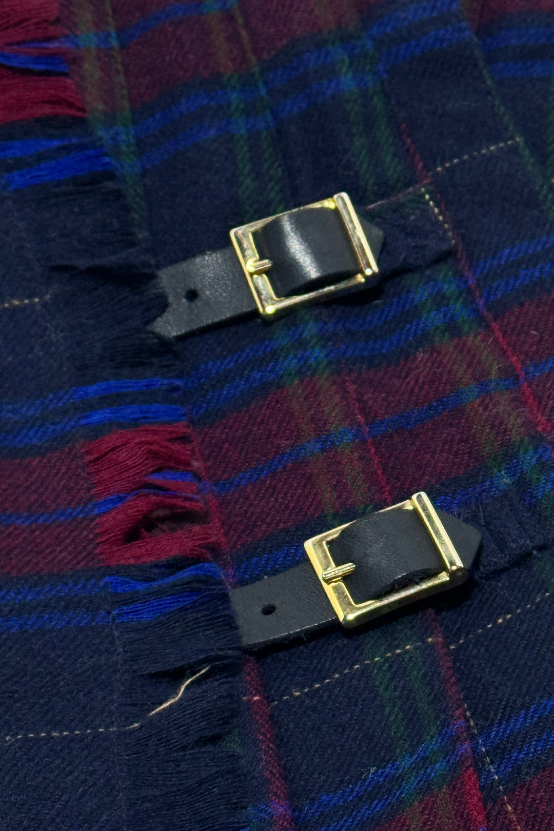1970’S MISS PENDLETON PURE VIRGIN WOOL TARTAN KILT SKIRT WITH TASSEL HARDWARE MEDIUM