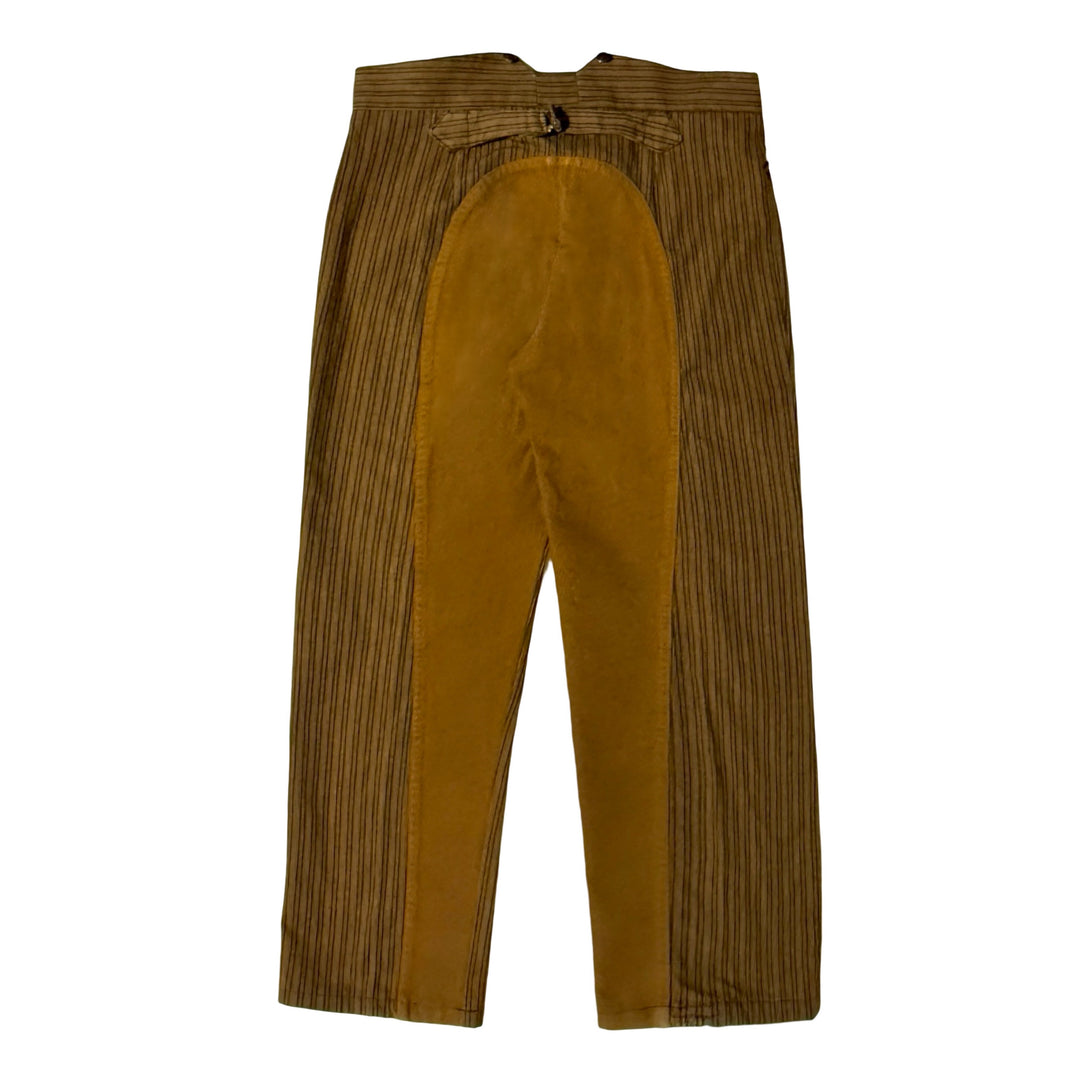 1990’S SCULLY MADE IN USA WESTERN STYLE DUNGAREES STRIPED DENIM COWBOY PANTS 36 X 28