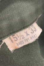 Load image into Gallery viewer, 1970’S US ARMY OG107 MADE IN USA SELVEDGE L/S B.D. SHIRT LARGE
