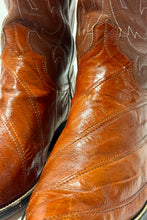 Load image into Gallery viewer, 1980’S CUSTOM EEL LEATHER POINTED TOE COWBOY BOOTS M11 W12
