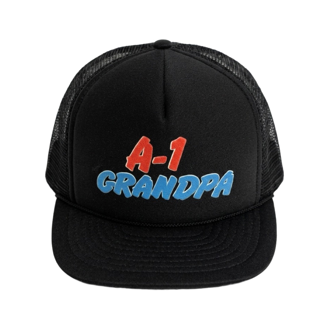 1970’S A-1 GRANDPA BLACK FOAM & MESH TRUCKER HAT