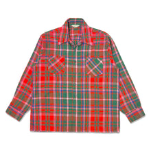 Load image into Gallery viewer, 1960’S DUTCHMAID MADE IN USA PLAID WOOL FLANNEL LOOP COLLAR L/S B.D. SHIRT X-LARGE
