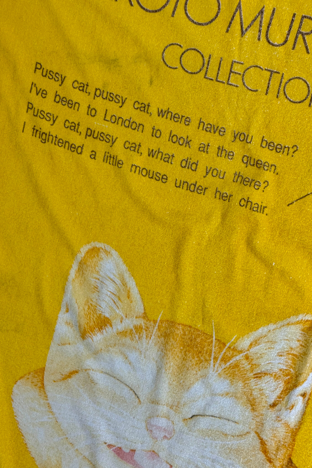 1970’S MAKOTO MURAMATSU MADE IN JAPAN CAT & MOUSE 56” X 32” BEACH TOWEL