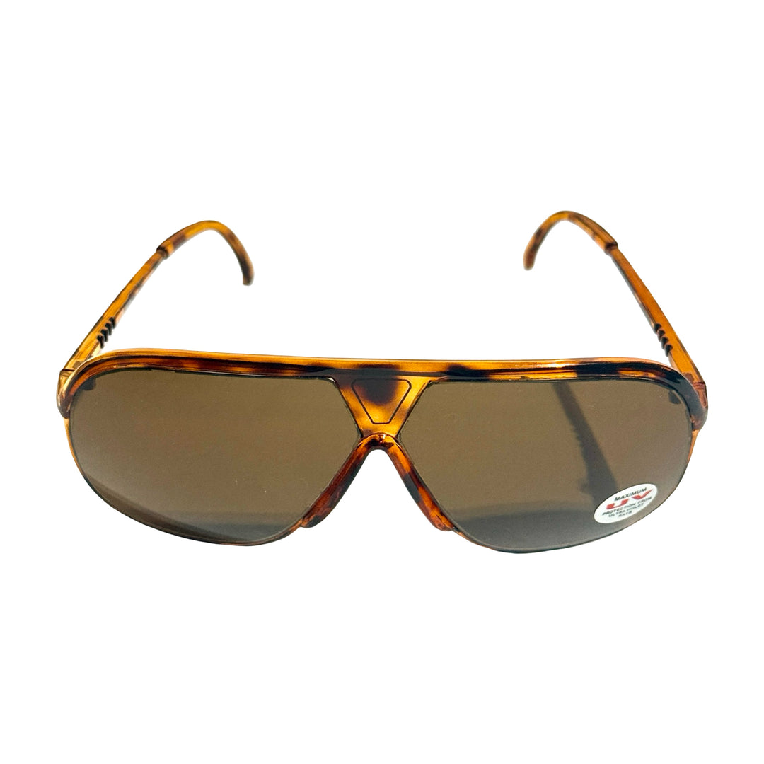 1970’S DEADSTOCK TORTOISE FRAME HAVANA LENSE AVIATOR SUNGLASSES