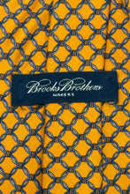 Load image into Gallery viewer, 1990’S BROOKS BROTHERS MAKERS MADE IN USA 100% ITALIAN SILK CHAINLINK HANDMADE TIE
