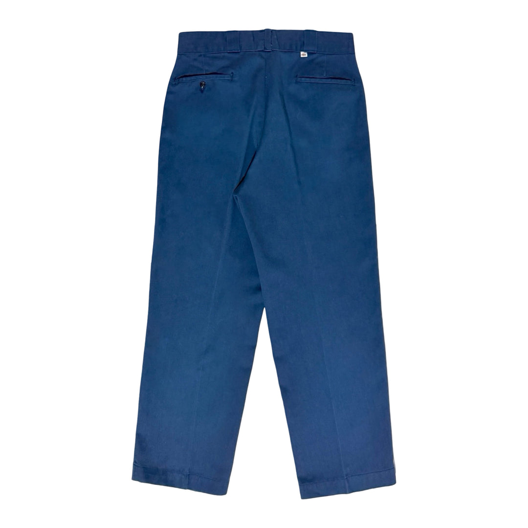 1970’S DICKIES MADE IN USA FADED BLUE TWILL WORKWEAR CHINO PANTS 34 X 30