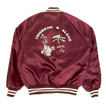 Load image into Gallery viewer, 1980’S LUCKY HORSE RACING MADE IN USA SATIN BASEBALL JACKET LARGE
