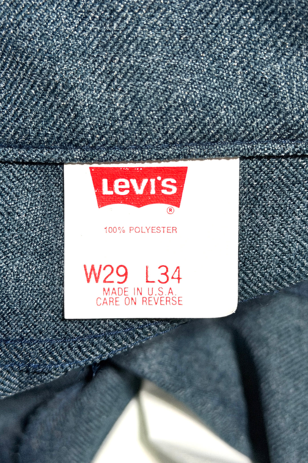 1990’S DEADSTOCK LEVI’S 517 MADE IN USA MARLED DARK BLUE WESTERN BOOTCUT PANTS 28 X 30