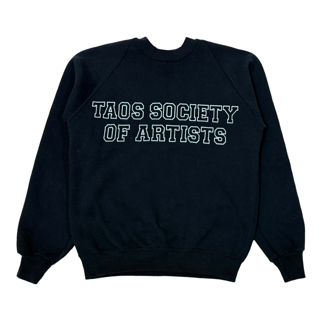 1980’S TAOS ARTIST SOCIETY MADE IN USA CROPPED RAGLAN SLEEVE SWEATER MEDIUM