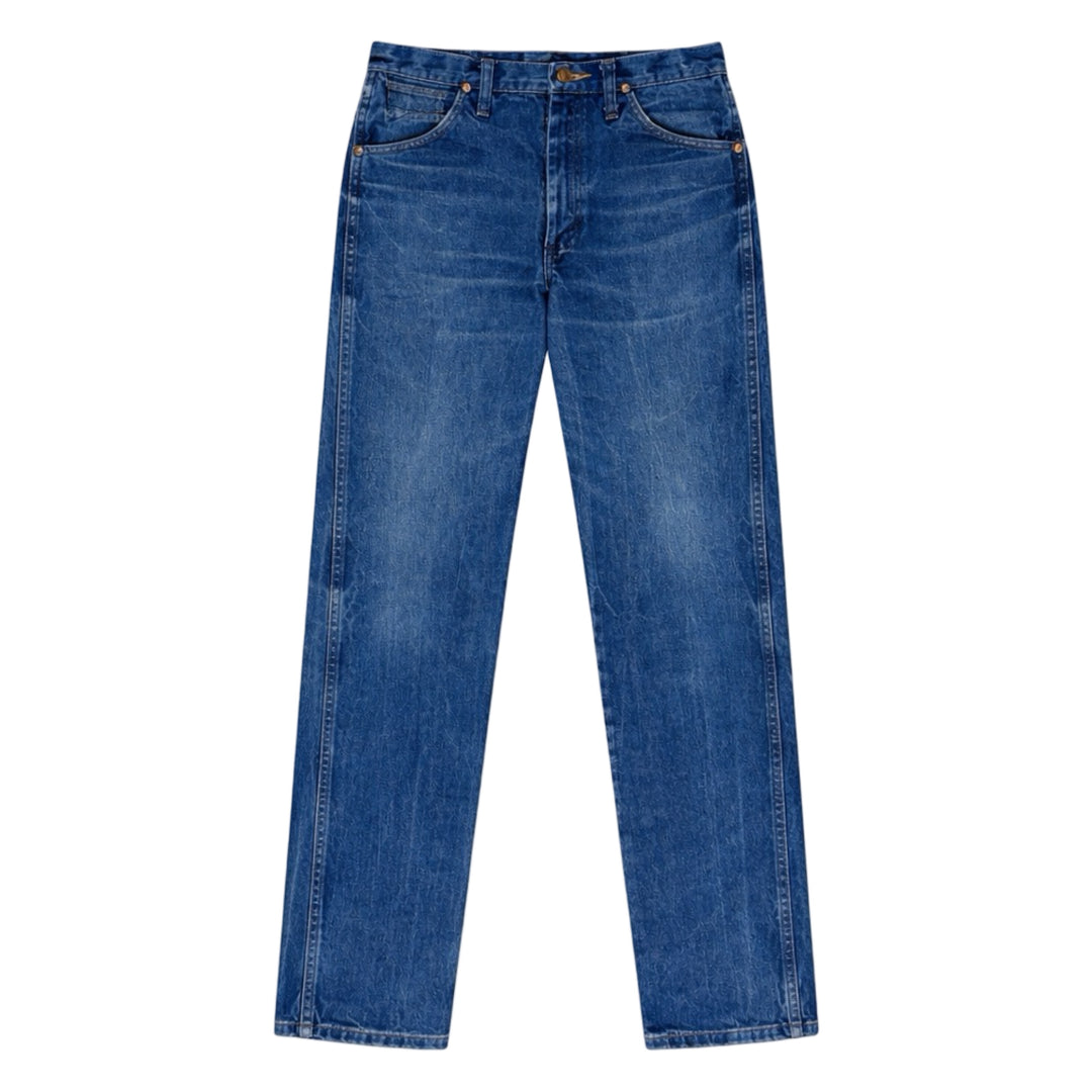 1990’S WRANGLER 13MWZ MADE IN USA COWBOY CUT MEDIUM WASH FADED DENIM JEANS 28 X 32