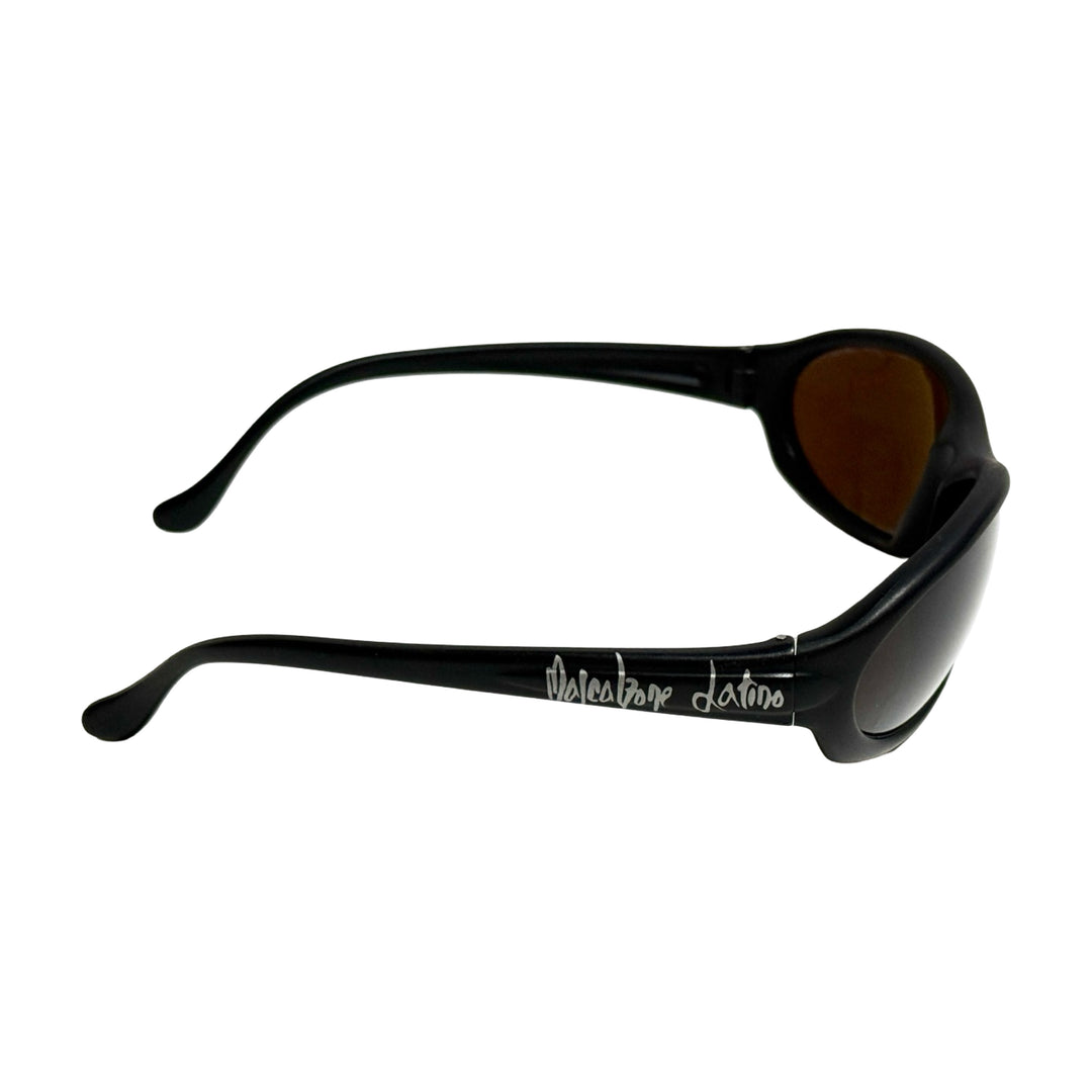 1990’S VAURNET MADE IN FRANCE POUILLOUX “MASCALZONE LATINO” YACHT RACING TEAM MATTE BLACK WRAPAROUND SUNGLASSES