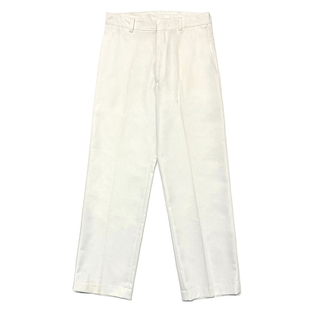 1990’S DEADSTOCK DEE CEE MADE IN USA WHITE TWILL WORKWEAR PANTS 28 X 34