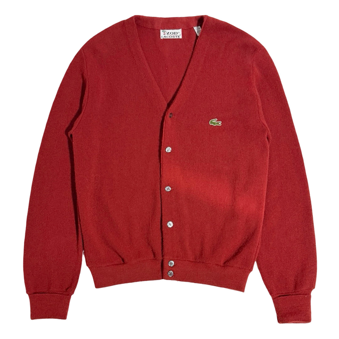 1960’S IZOD LACOSTE MADE IN USA CROPPED FADED KNIT CARDIGAN MEDIUM