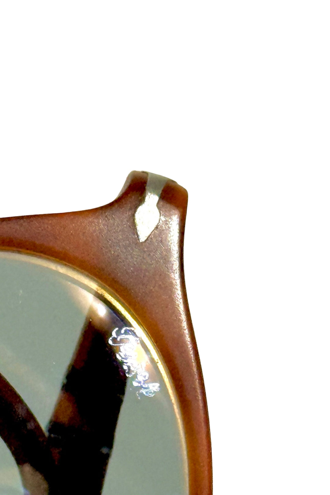 2000’S PERSOL HANDMADE IN ITALY HAVANA / BLUE CRYSTAL POLARIZED TORTIOISE SHELL MATTE ACETATE SUNGLASSES