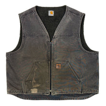 Cargar imagen en el visor de la galería, 1990’S CARHARTT THRASHED CANVAS WORKWEAR VEST XXL
