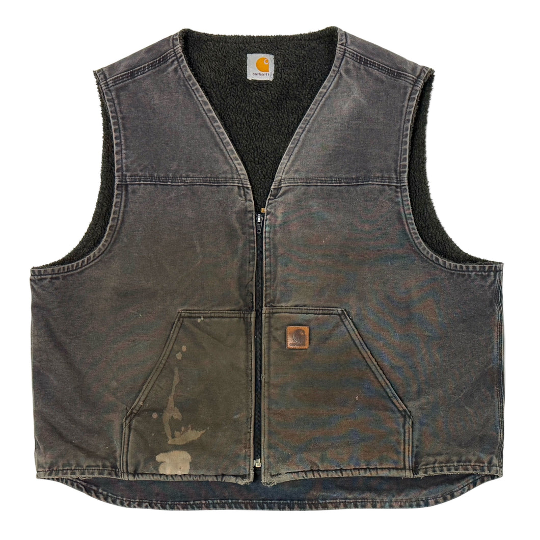 1990’S CARHARTT THRASHED CANVAS WORKWEAR VEST XXL