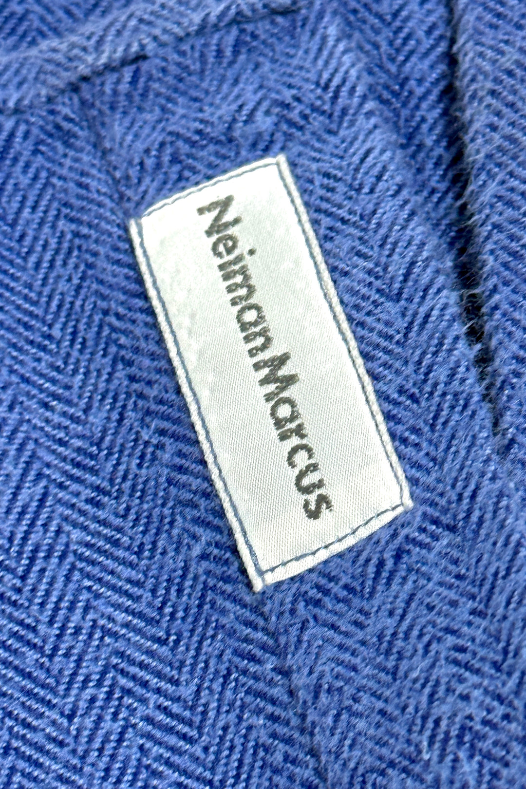 1980’S TURNBULL & ASSER X NEIMAN MARCUS MADE IN ENGLAND HERRINGBONE FLANNEL L/S B.D. SHIRT MEDIUM