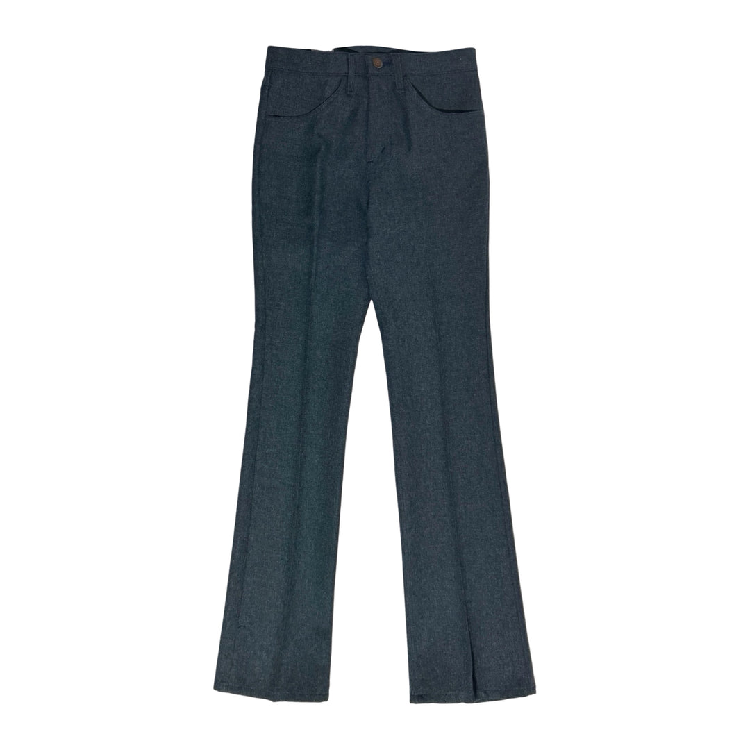 1990’S DEADSTOCK LEVI’S 517 MADE IN USA MARLED DARK BLUE WESTERN BOOTCUT PANTS 28 X 30