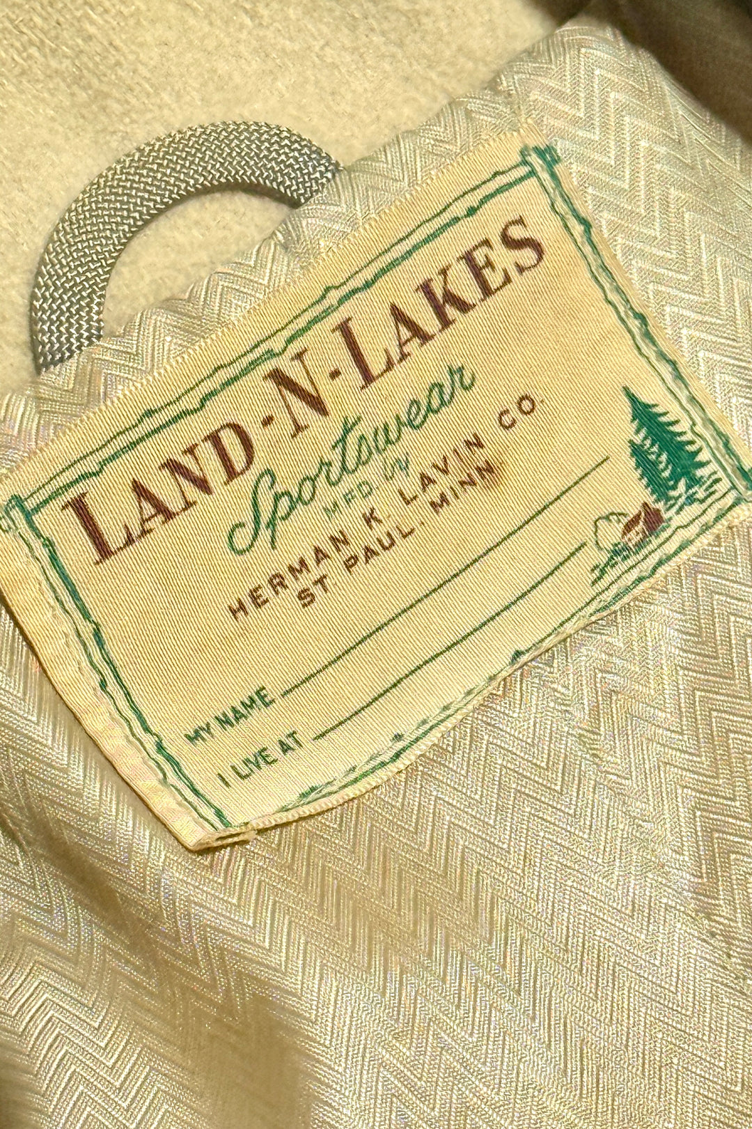 1950’S LAND N LAKES UNION MADE IN USA WESTERN FARIBAULT WOOLEN MILLS STRIPED BLANKET JACKET LARGE