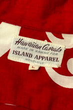 Cargar imagen en el visor de la galería, 1960’S HAWAIIAN CASUALS MADE IN USA SELVEDGE CHERRY BLOSSOM S/S B.D. SHIRT X-LARGE
