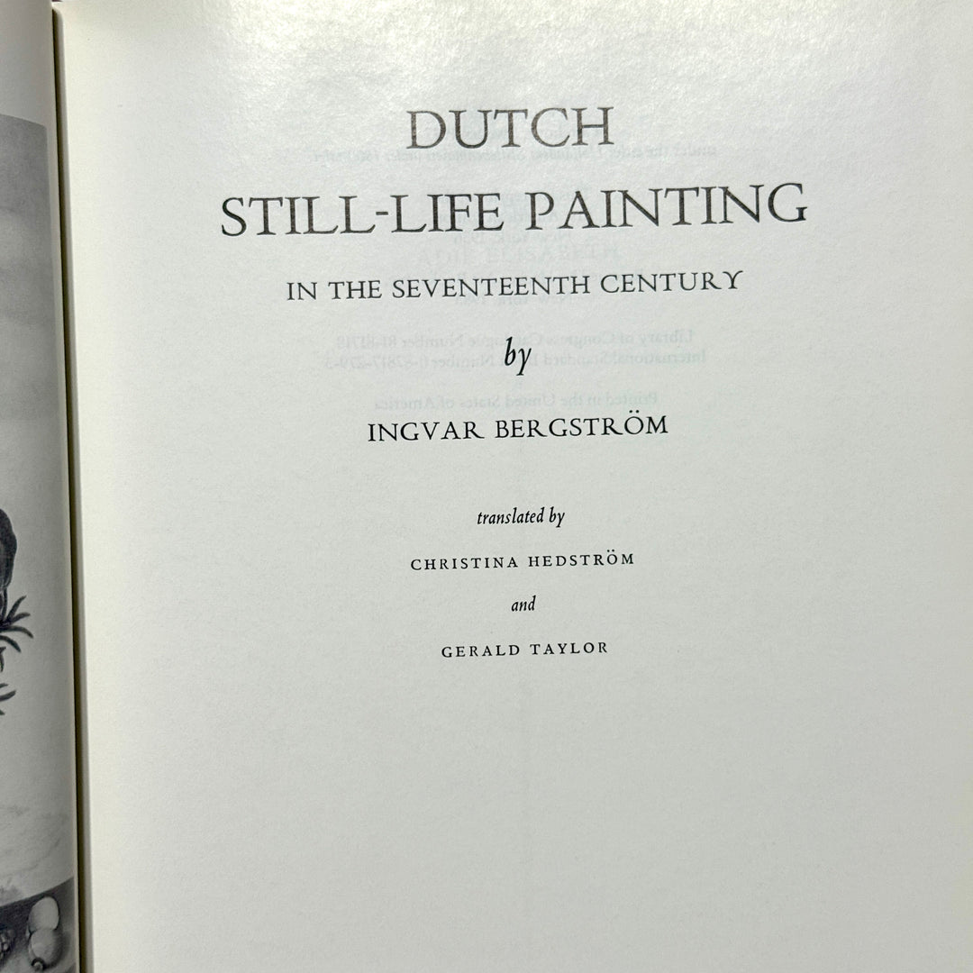 DUTCH STILL LIFE PAINTING IN THE 17TH CENTURY ART BOOK