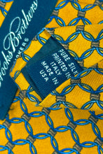 Load image into Gallery viewer, 1990’S BROOKS BROTHERS MAKERS MADE IN USA 100% ITALIAN SILK CHAINLINK HANDMADE TIE
