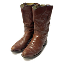 Load image into Gallery viewer, 1980’S TEXAS MADE IN USA THRASHED BROWN COWBOY BOOTS 9.5

