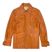 Load image into Gallery viewer, 1950’S LANTRY LEATHERS MADE IN CANADA WESTERN LEATHER SHIRT JACKET MEDIUM
