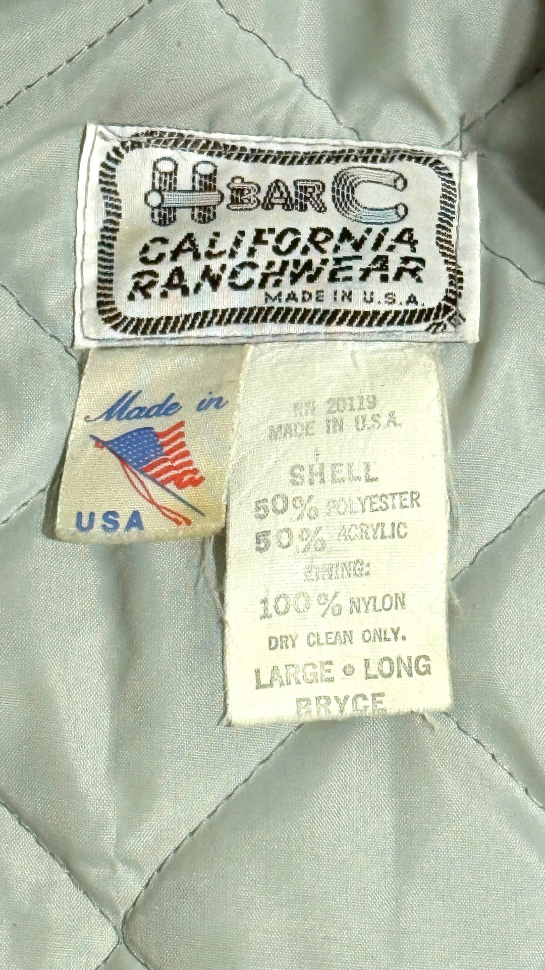 1980’S H BAR C MADE IN USA CROPPED WESTERN FURRY STRIPE BOMBER JACKET X-LARGE