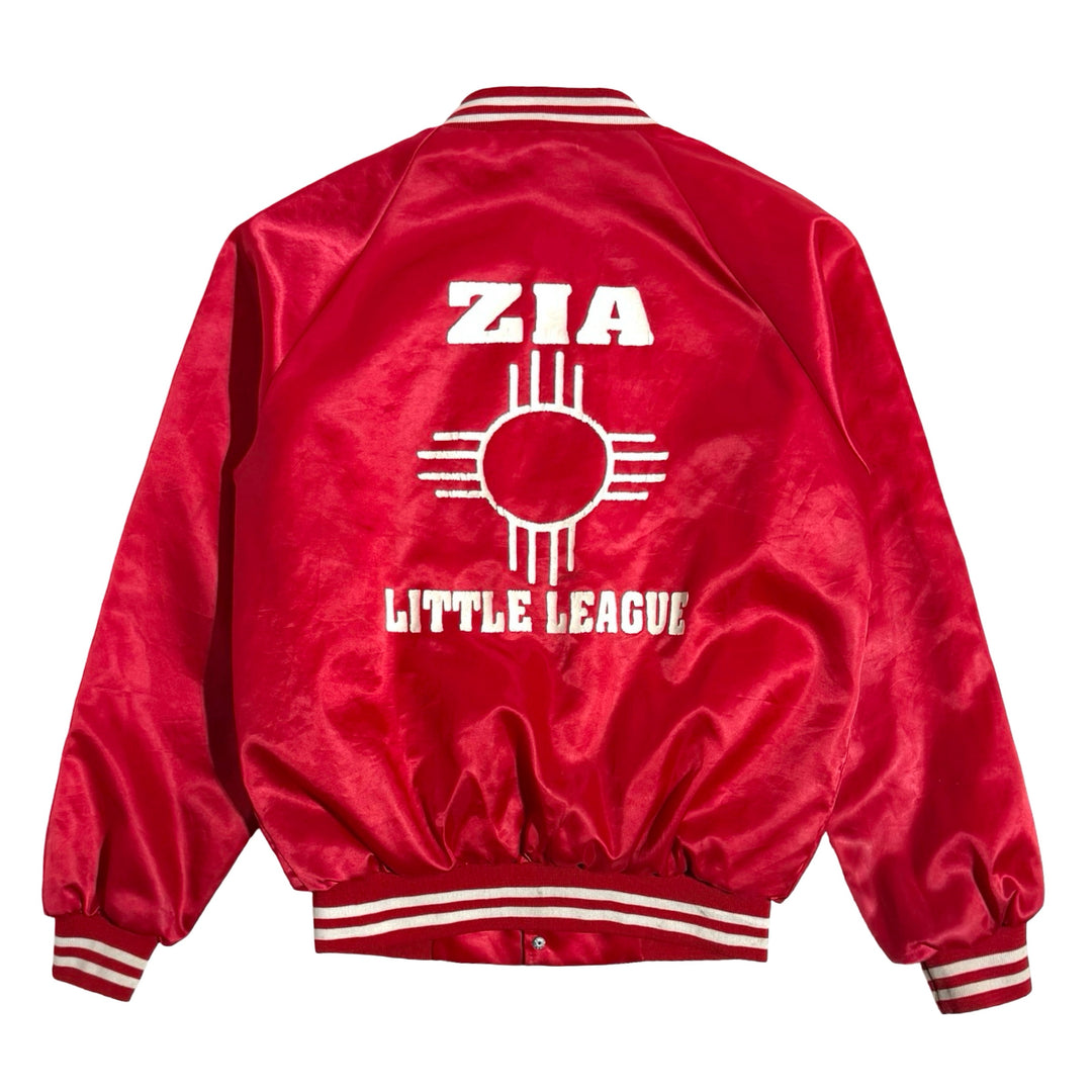 1980’S ZIA LITTLE LEAGUE MADE IN USA SATIN RAGLAN SLEEVE BASEBALL JACKET MEDIUM