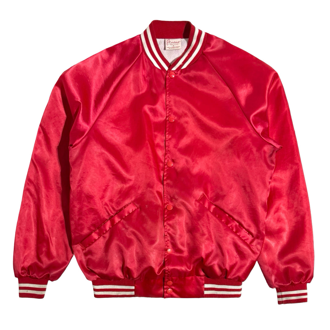 1980’S ZIA LITTLE LEAGUE MADE IN USA SATIN RAGLAN SLEEVE BASEBALL JACKET MEDIUM