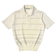 Load image into Gallery viewer, 1960’S GINO PAOLI MADE IN ITALY CROPPED STRIPED KNIT S/S B.D. SHIRT MEDIUM

