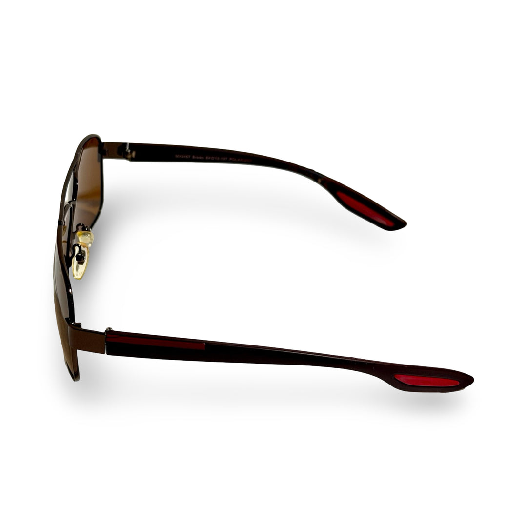 1980’S MAX STUDIO GUNMETAL FRAME AVIATOR BROWN LENS SUNGLASSES